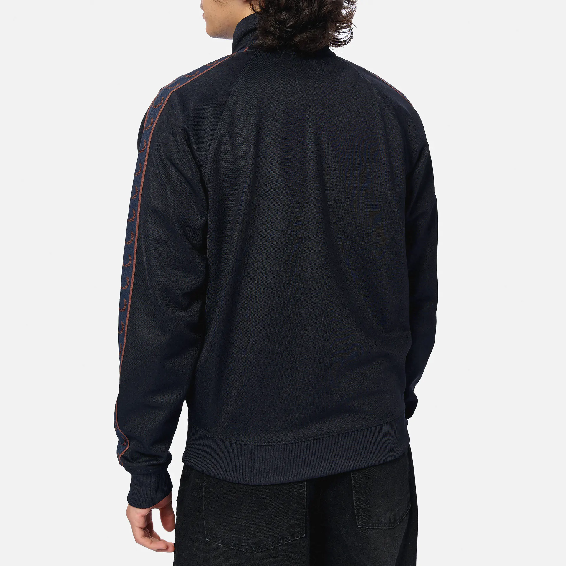 Fred Perry Contrast Tape Track Jacket Navy/Carrington Brick