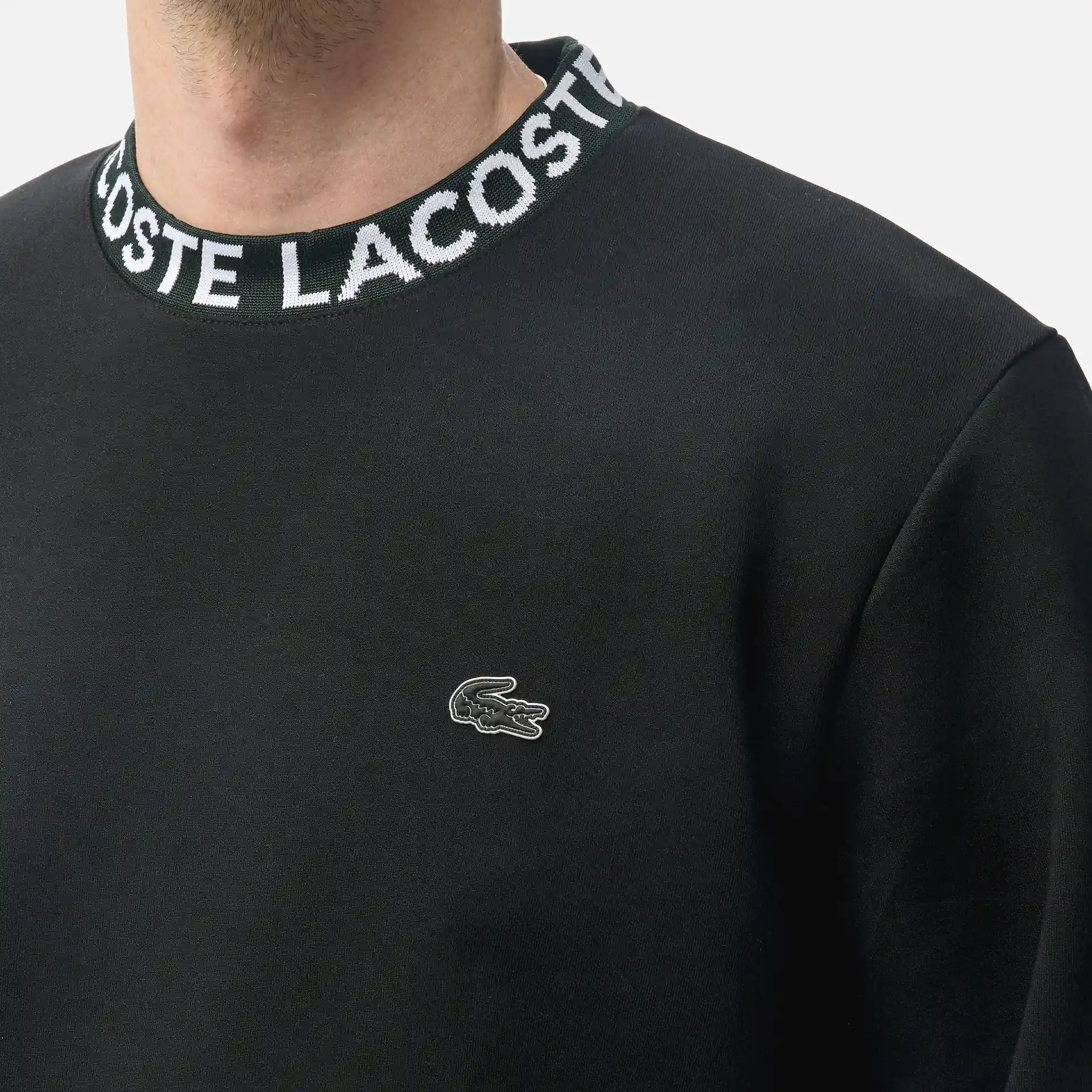 Lacoste wordmark poly crew sweatshirt sale