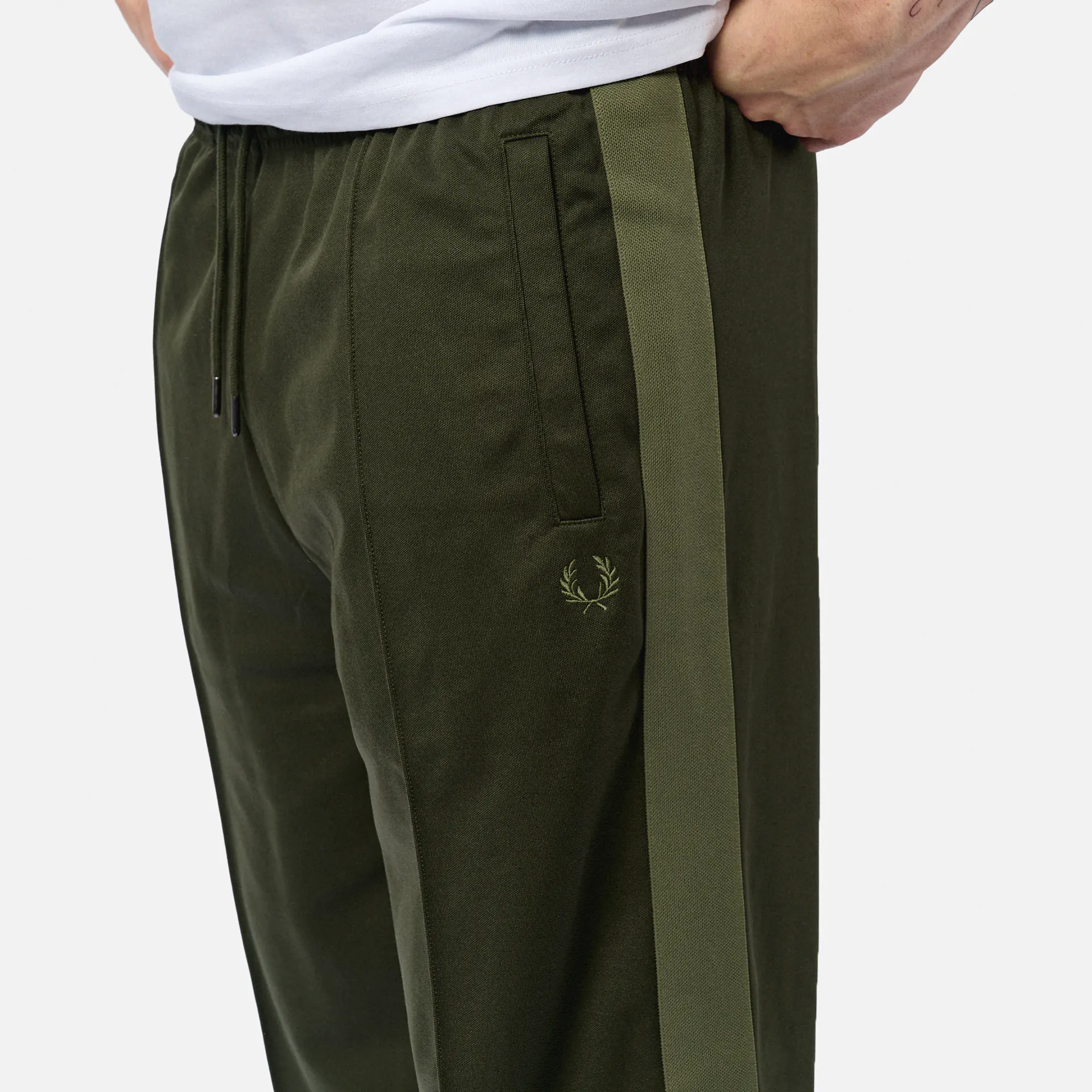 Fred Perry Tape Detail Track Pant Hunting Green