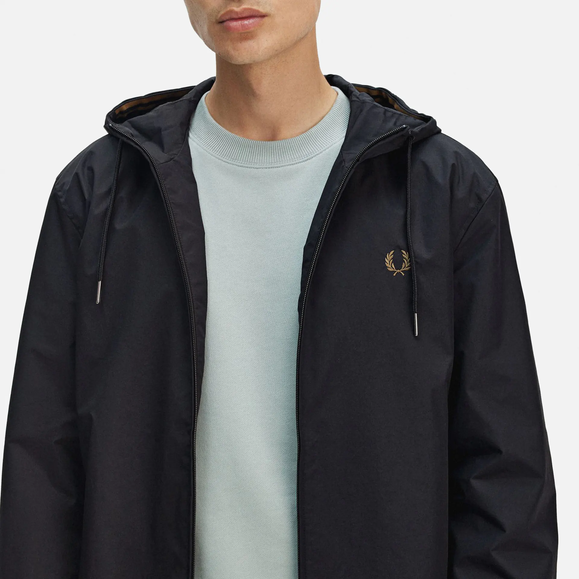 Fred Perry Hooded Brentham Jacket Black