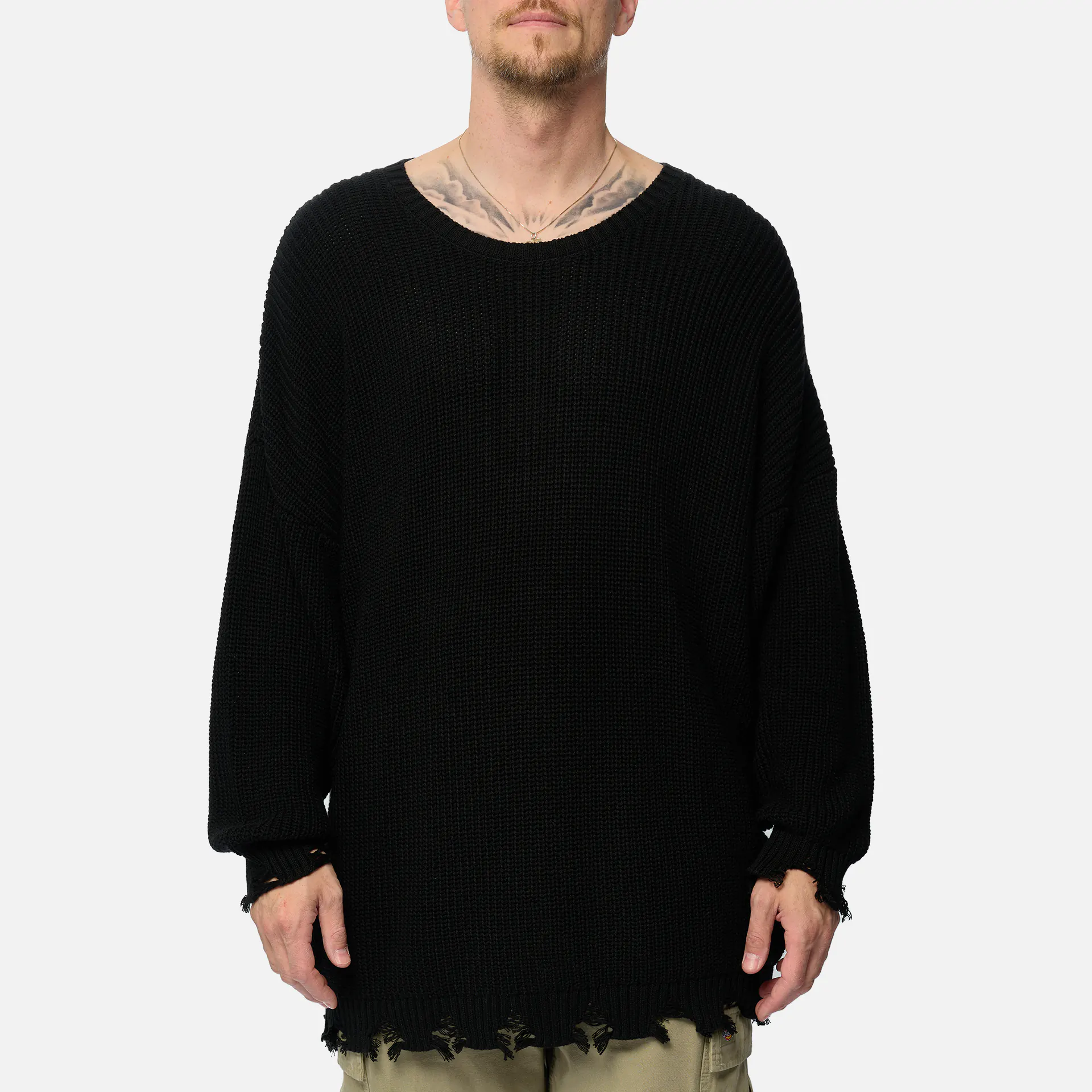 Carlo Colucci Wide Pullover Black