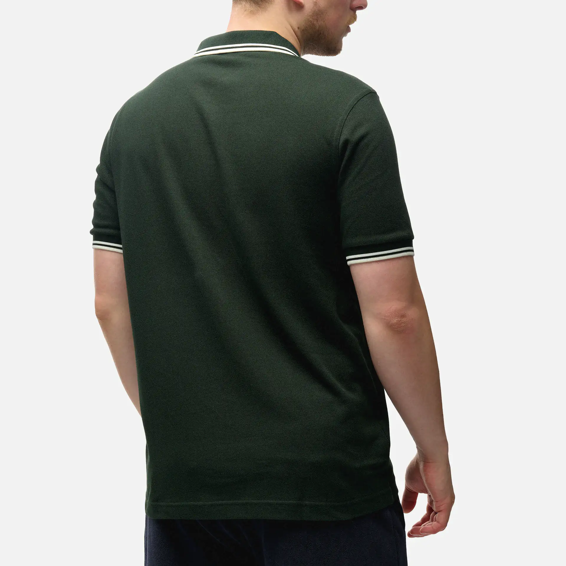 Fred Perry Twin Tipped Polo Shirt Night Green/Snow White