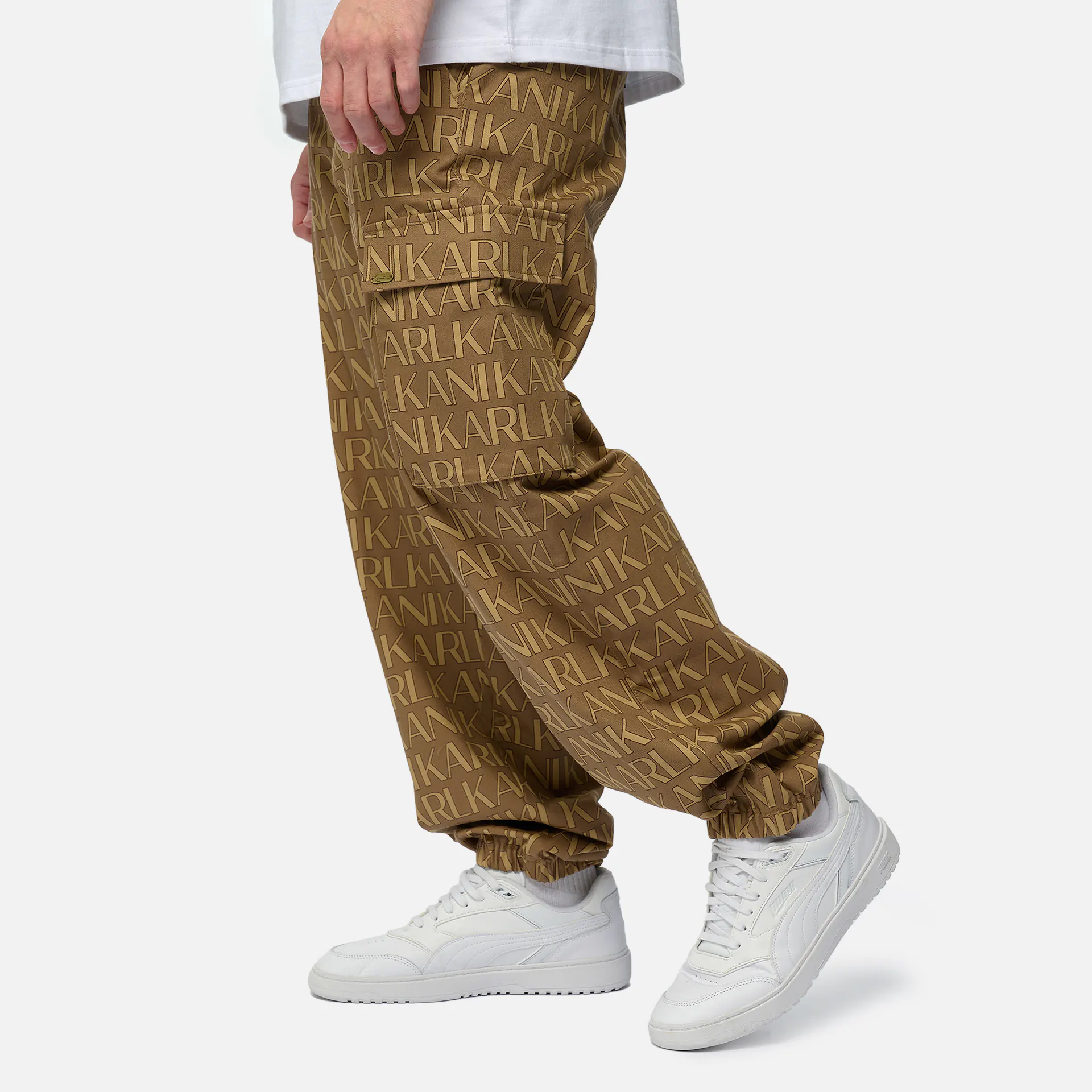 Karl Kani AOP Cargo Pants Light Sand