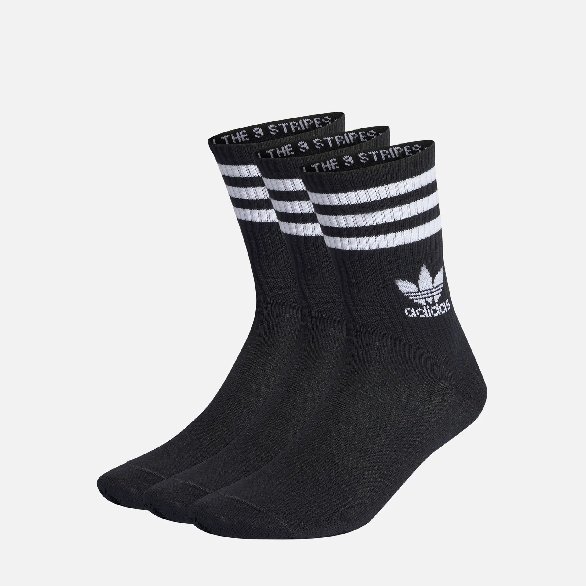 adidas Originals Mid Cut Crew Socks 3 Pack Black