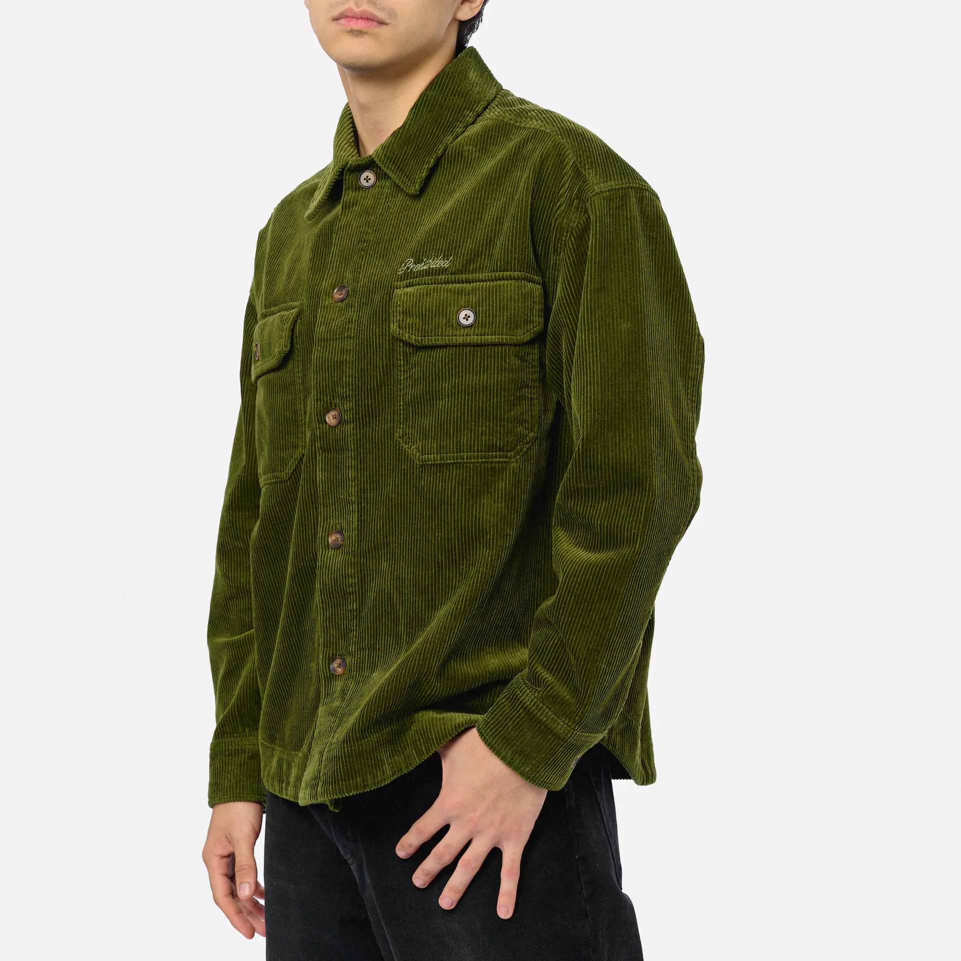 Prohibited Corduroy Overshirt Green