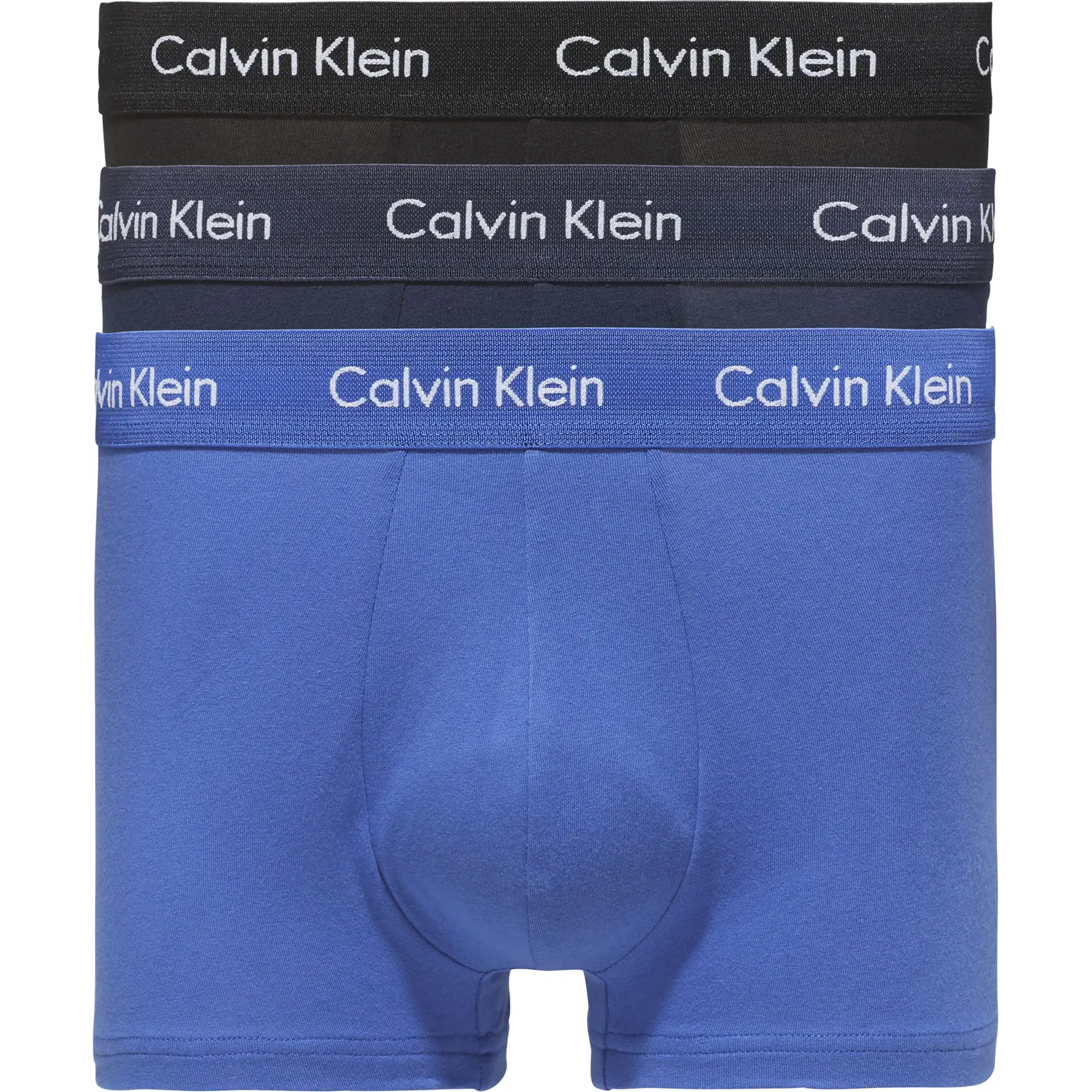 Calvin Klein 3P Low Rise Trunk Black/Blueshadow/Cobaltwater