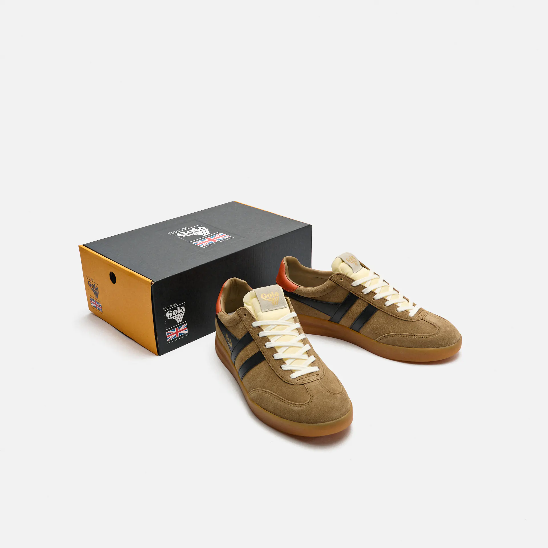 Gola Cyclone Sneaker Tobacco/Black/Moody Orange/Gum