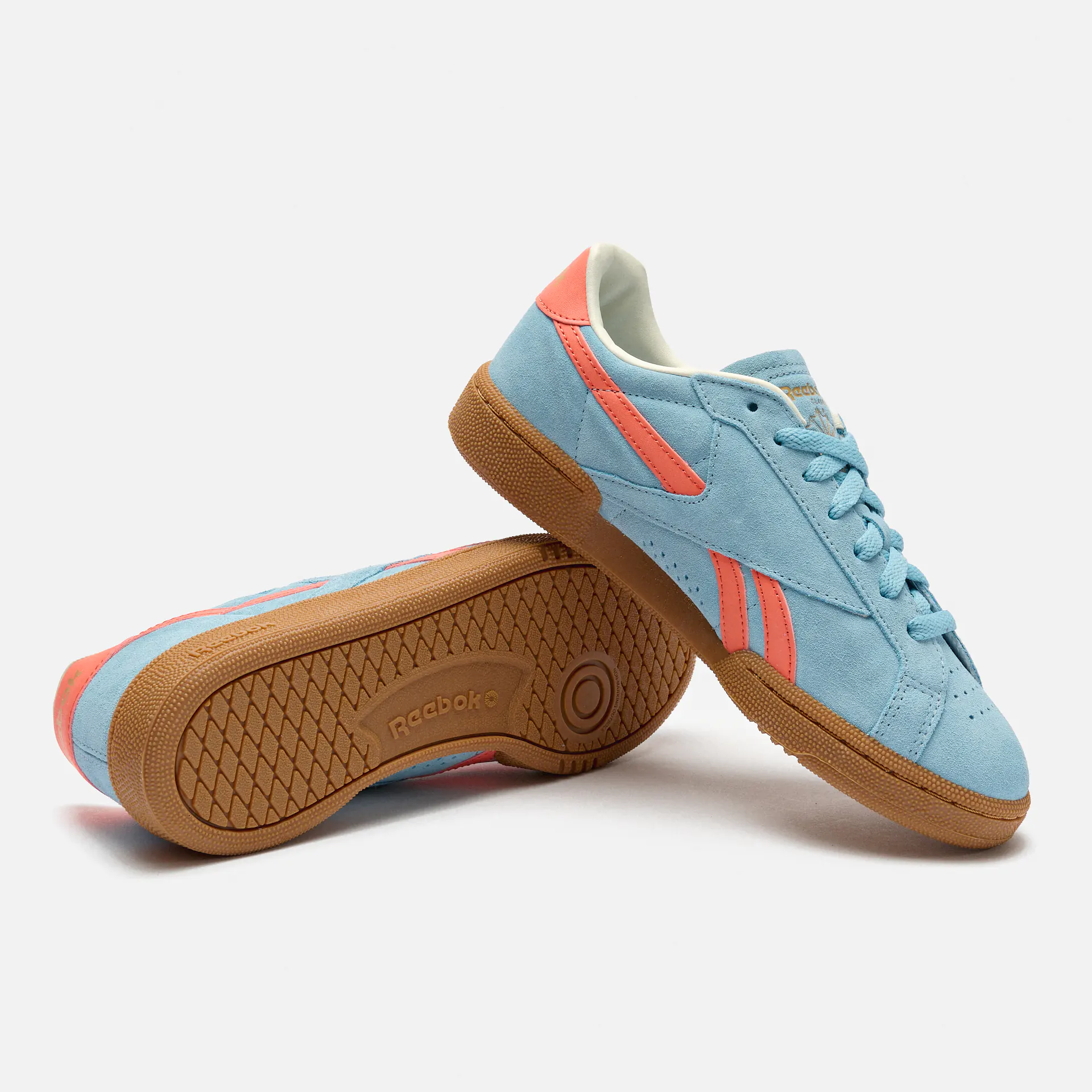 Reebok Club C Grounds UK Sneaker Softblue/Super Charged Coral/Gum