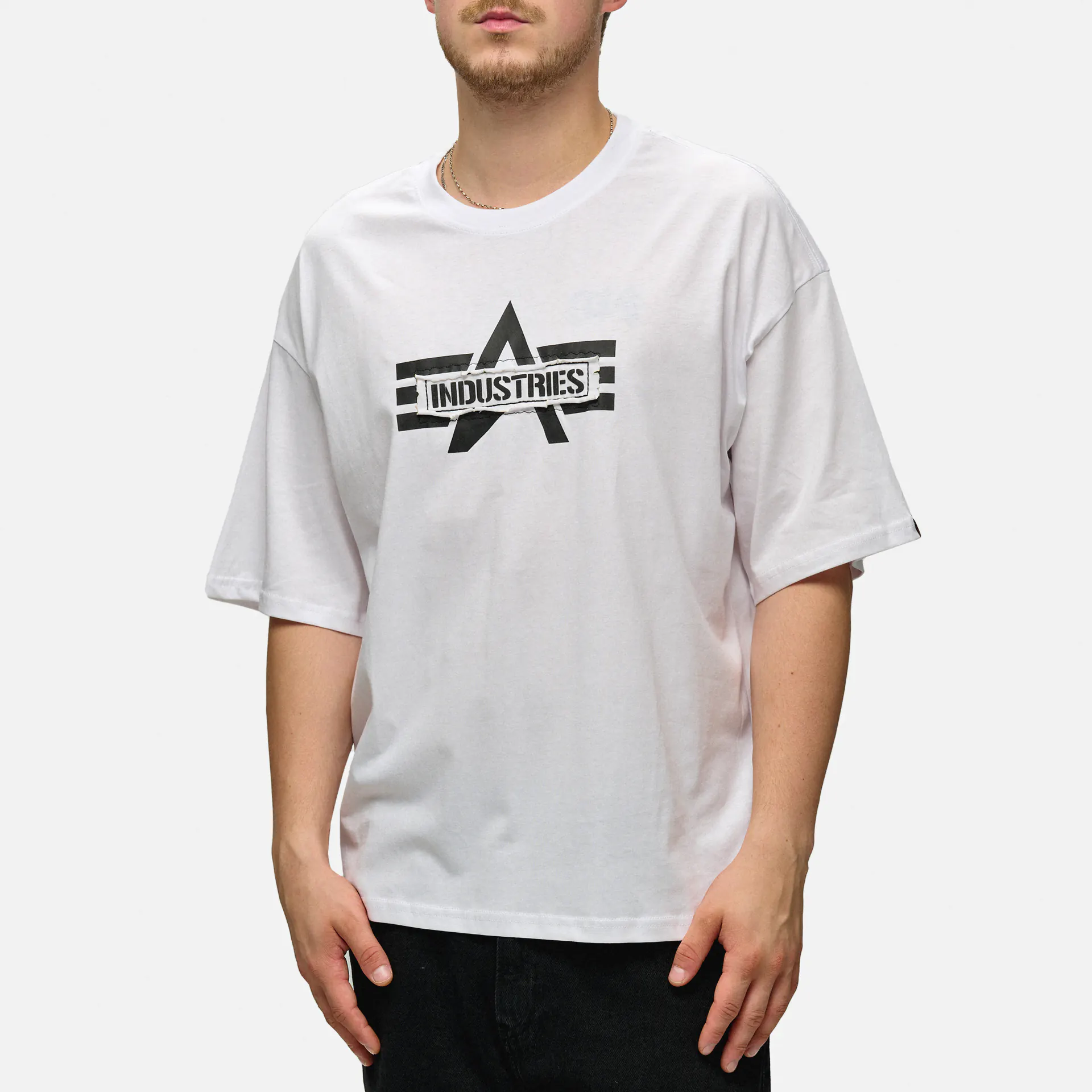 Alpha Industries Logo Edge T-Shirt White