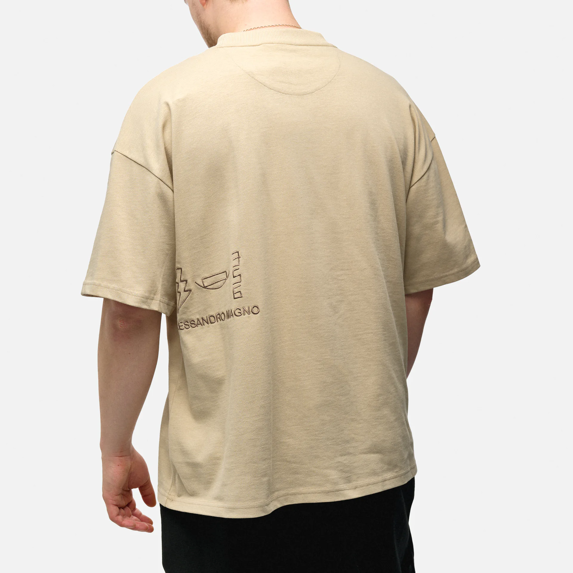 Alessandro Magno Basic T-Shirt Offwhite