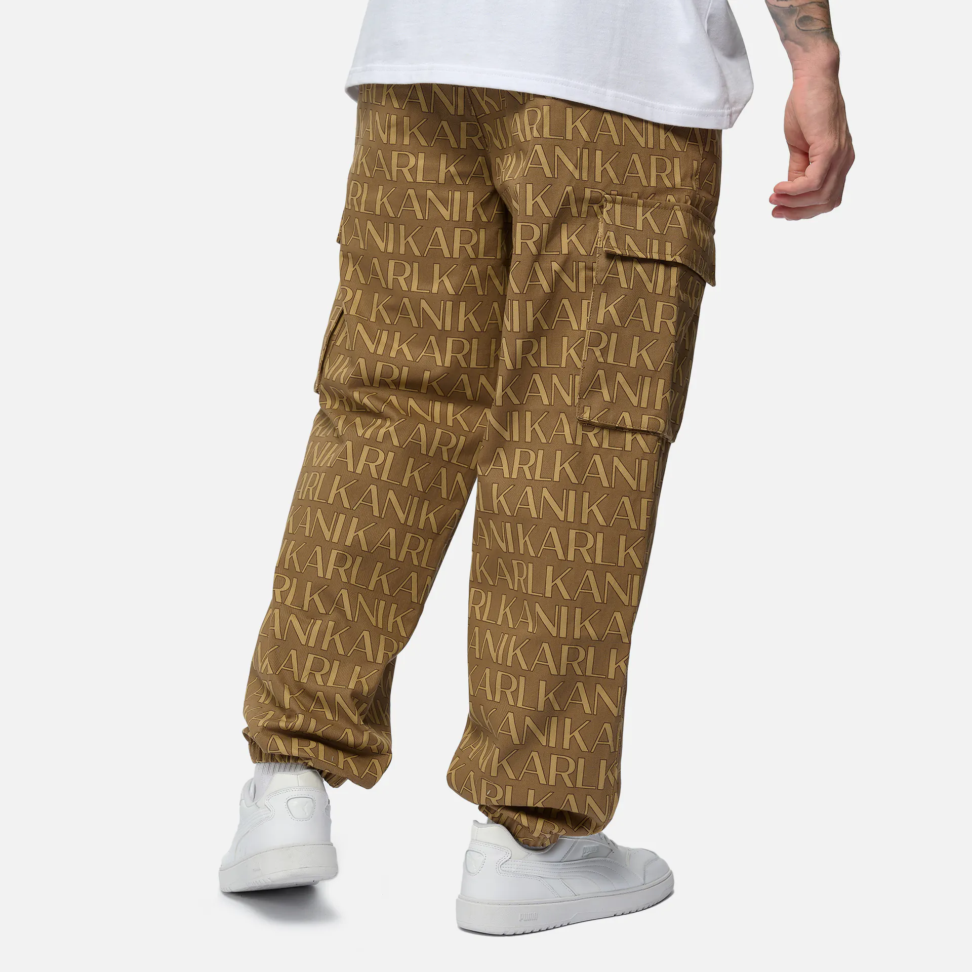 Karl Kani AOP Cargo Pants Light Sand