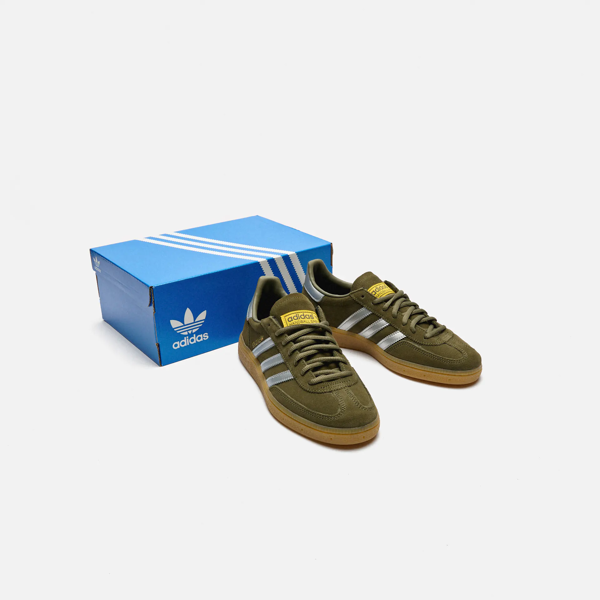 adidas Originals Handball Spezial Sneaker Olive Strata Silver Metallic Super Yellow