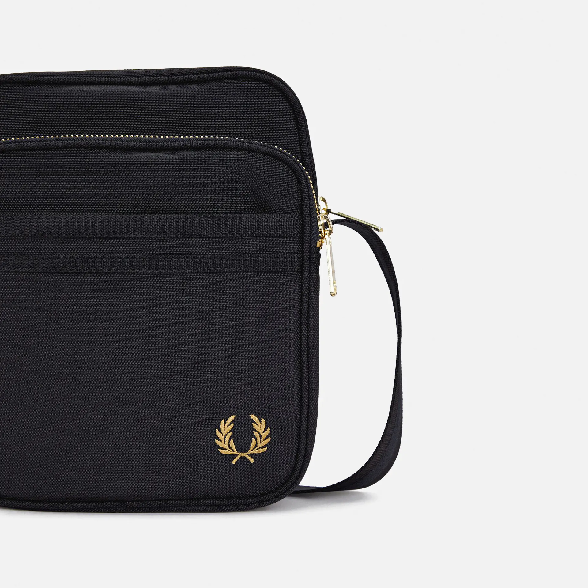 Fred Perry Textured Nylon Side Bag Black