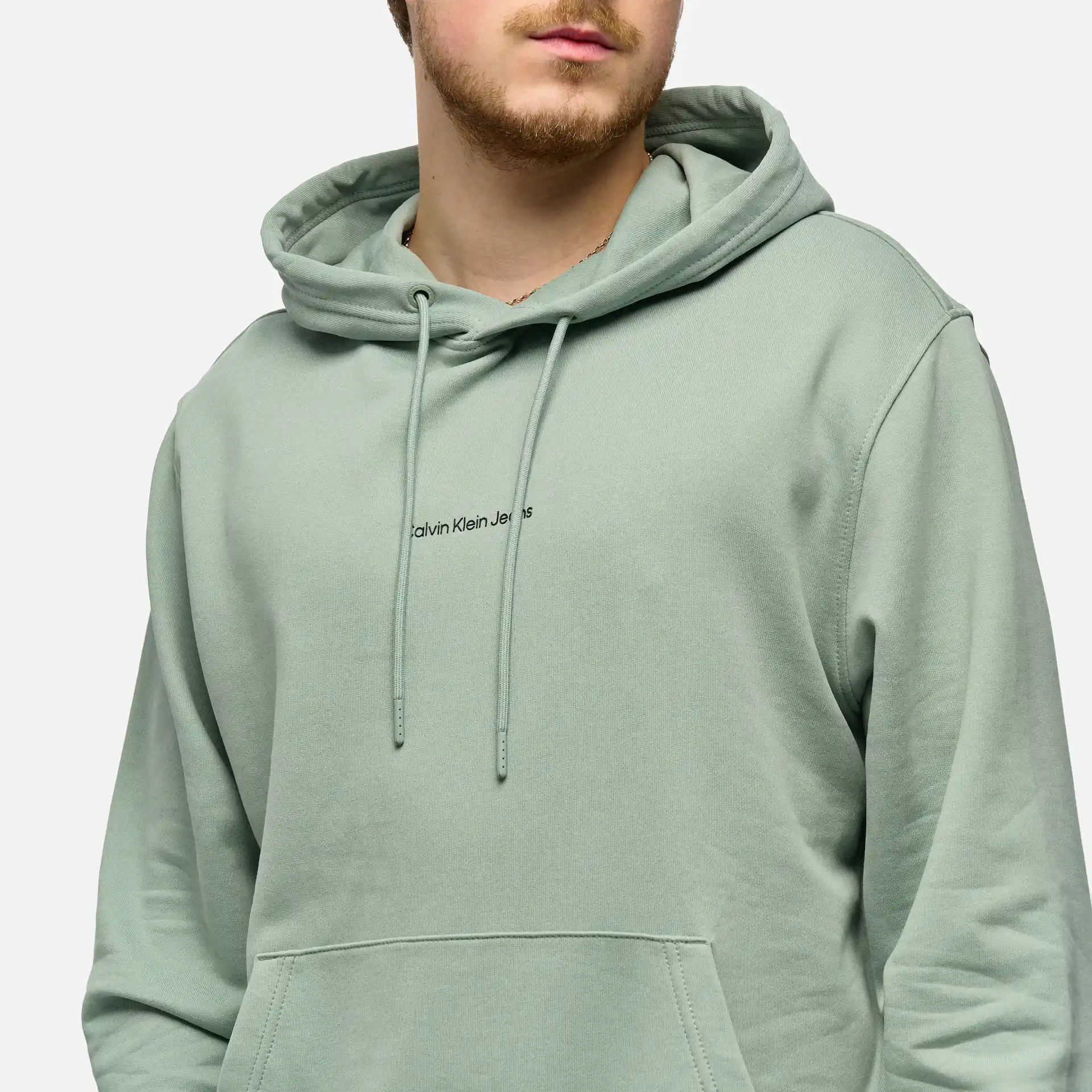 Calvin Klein Jeans Grid Monogram Hoodie Grey