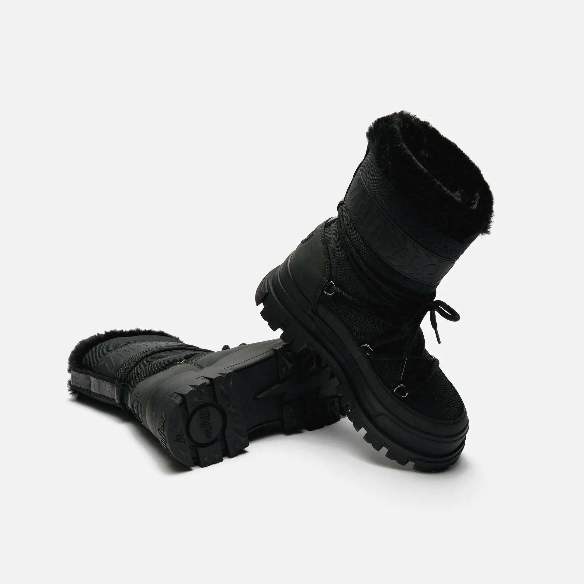 Buffalo Aspha Blizzard 2 Vegan Nylon/Nubuck Boots Black