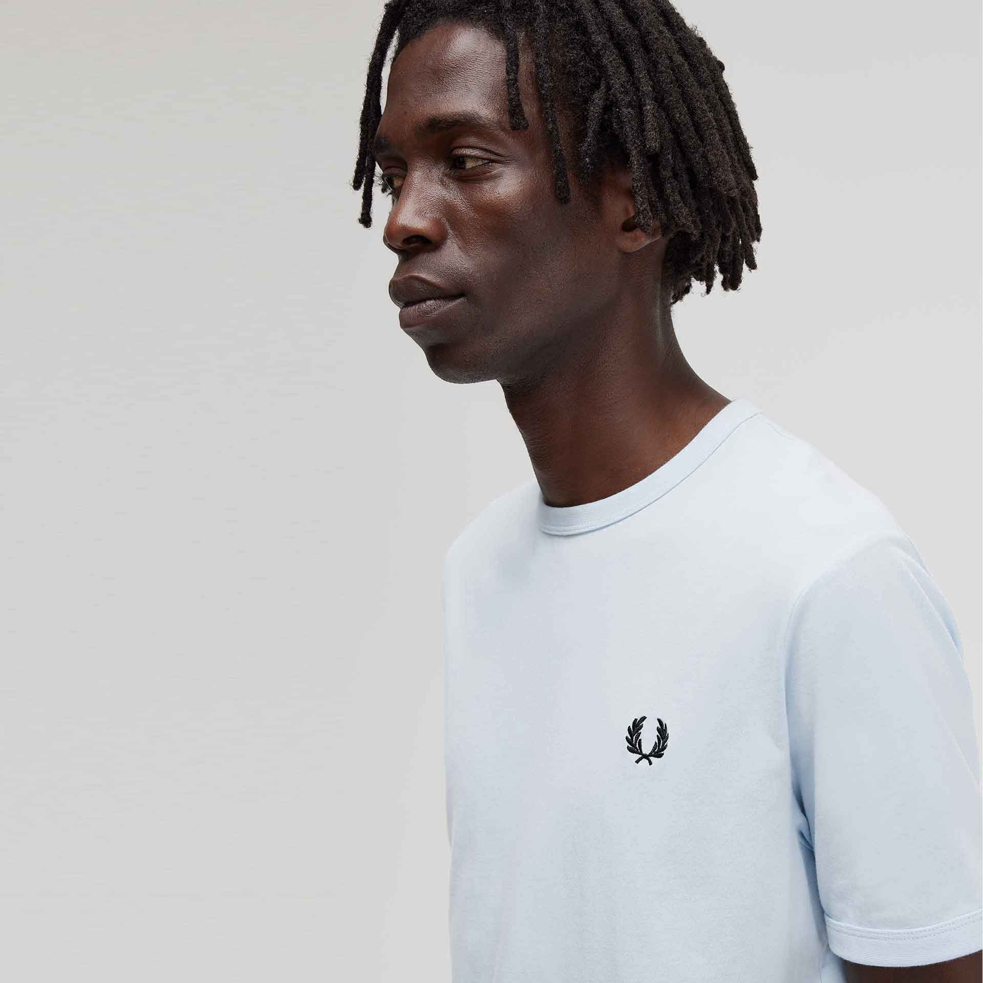 Fred Perry Ringer T-Shirt Light Ice