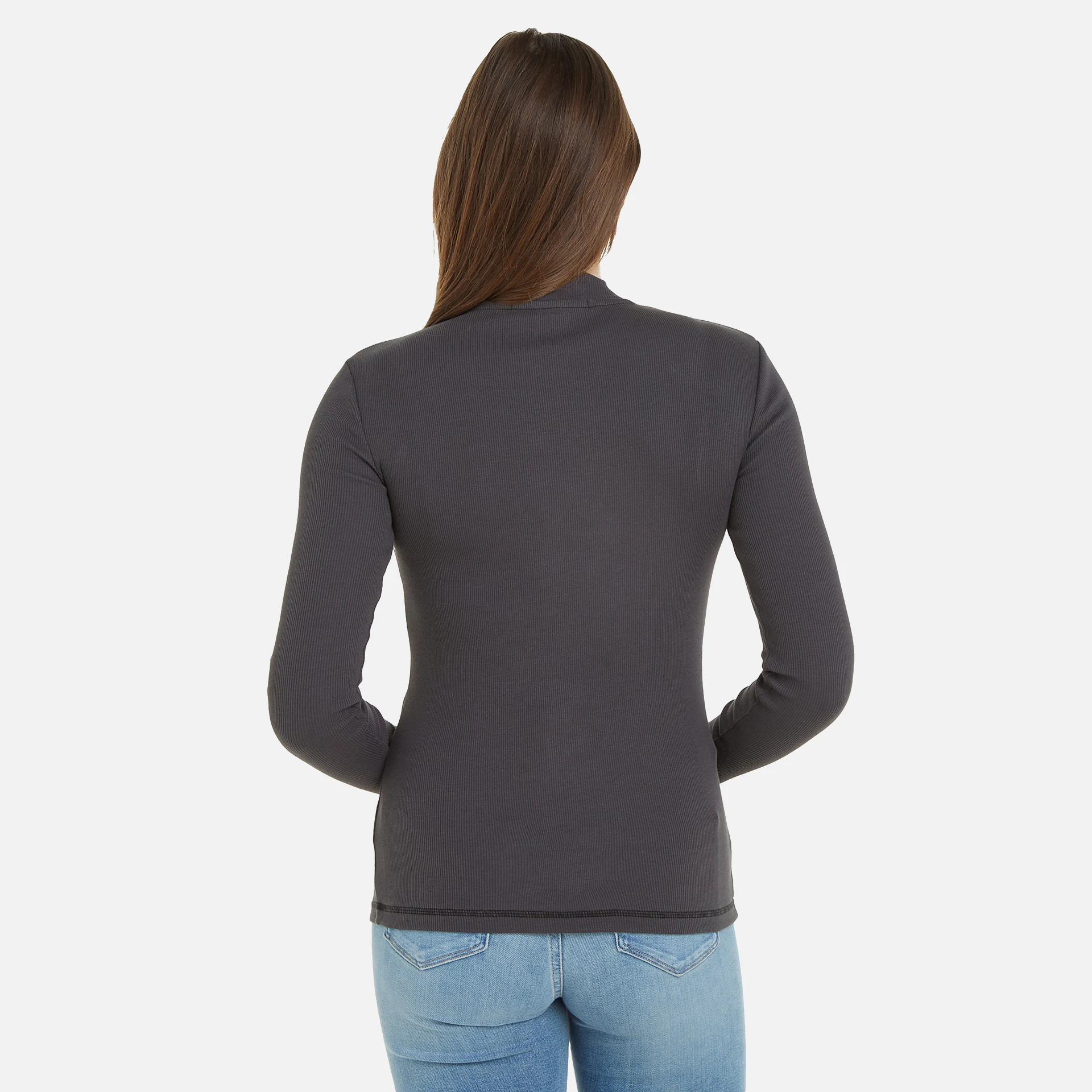 Calvin Klein Jeans Hero Monologo Rib Long Sleeve Grey