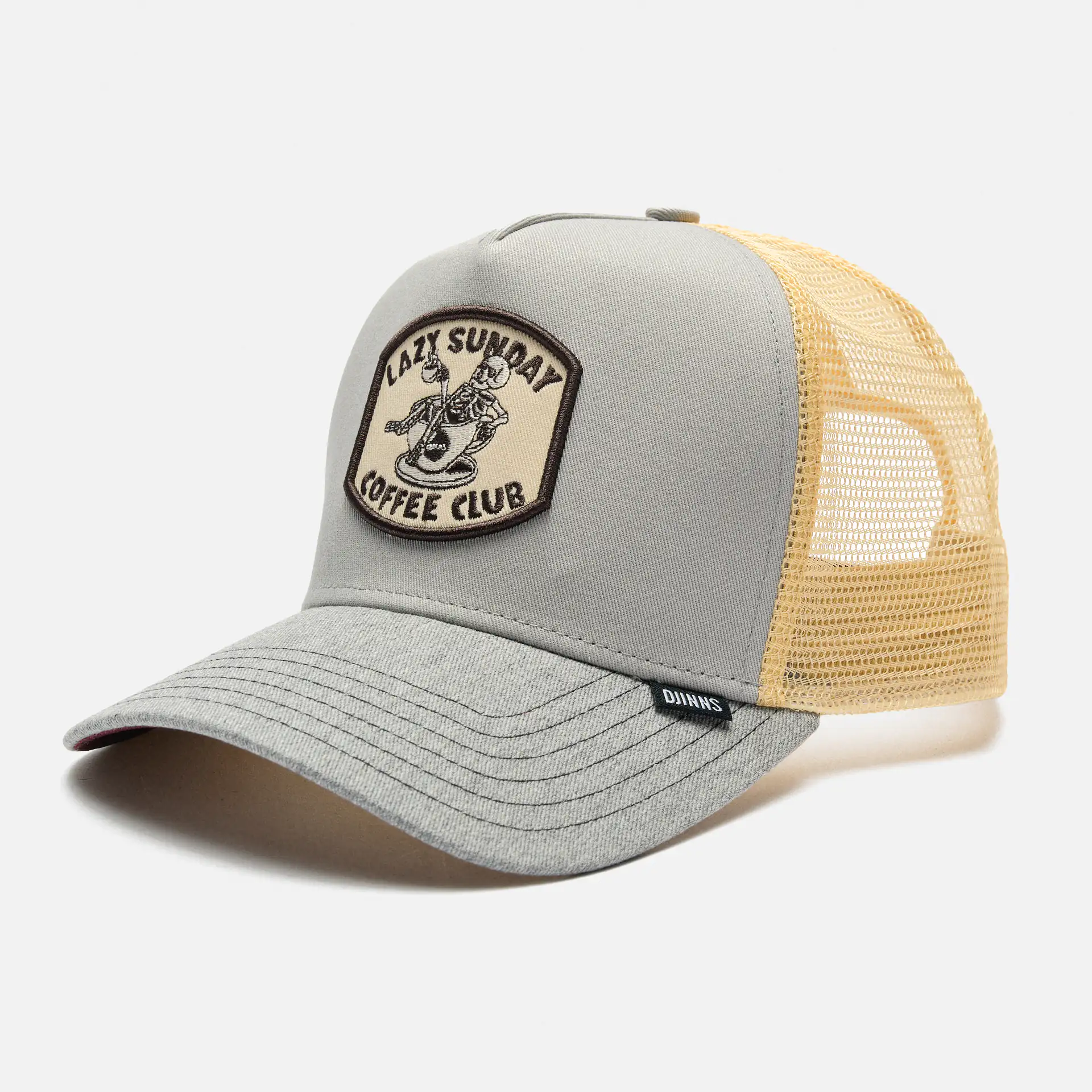 DJINNS Trucker Cap HFT Coffee Club Grey/Heather Grey