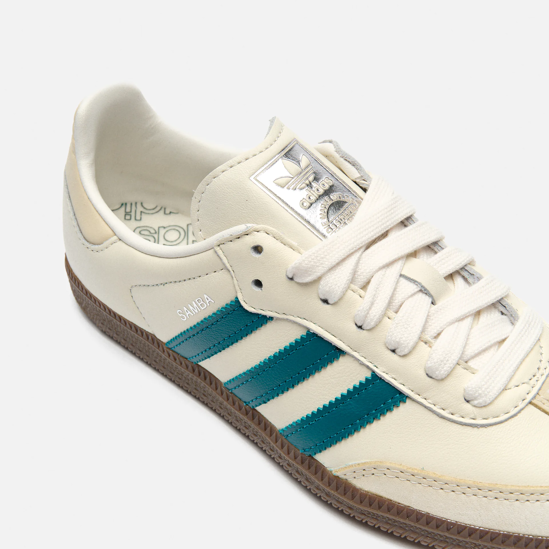 adidas Originals Samba Sneaker OG Cloud White/Legacy Teal/Wonder White