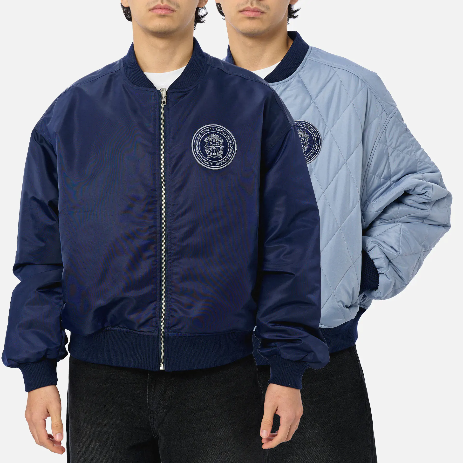 Prohibited Primrose Reversible Bomber Jacket Navy