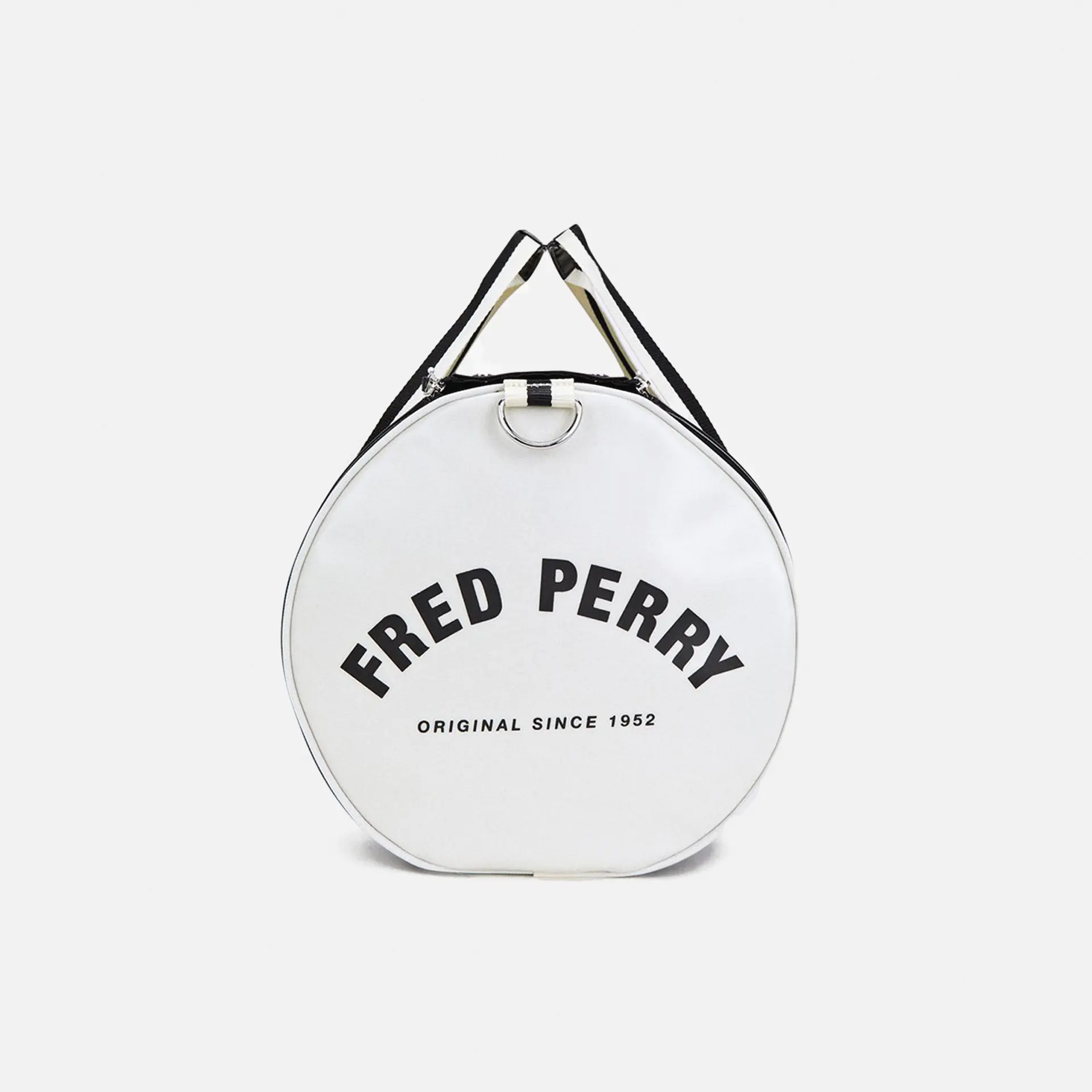 Fred Perry Classic Large Barrel Bag Black/Ecru