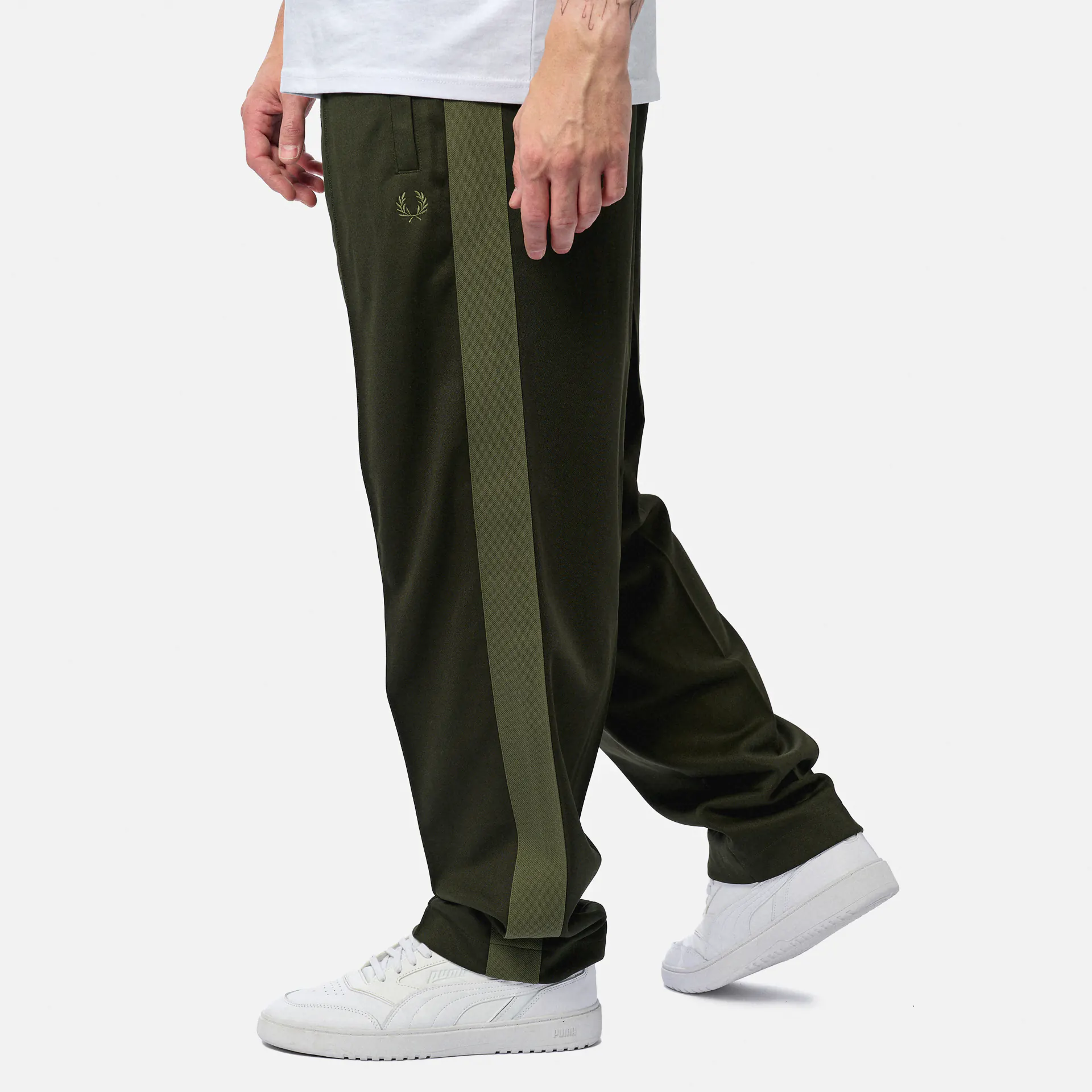 Fred Perry Tape Detail Track Pant Hunting Green