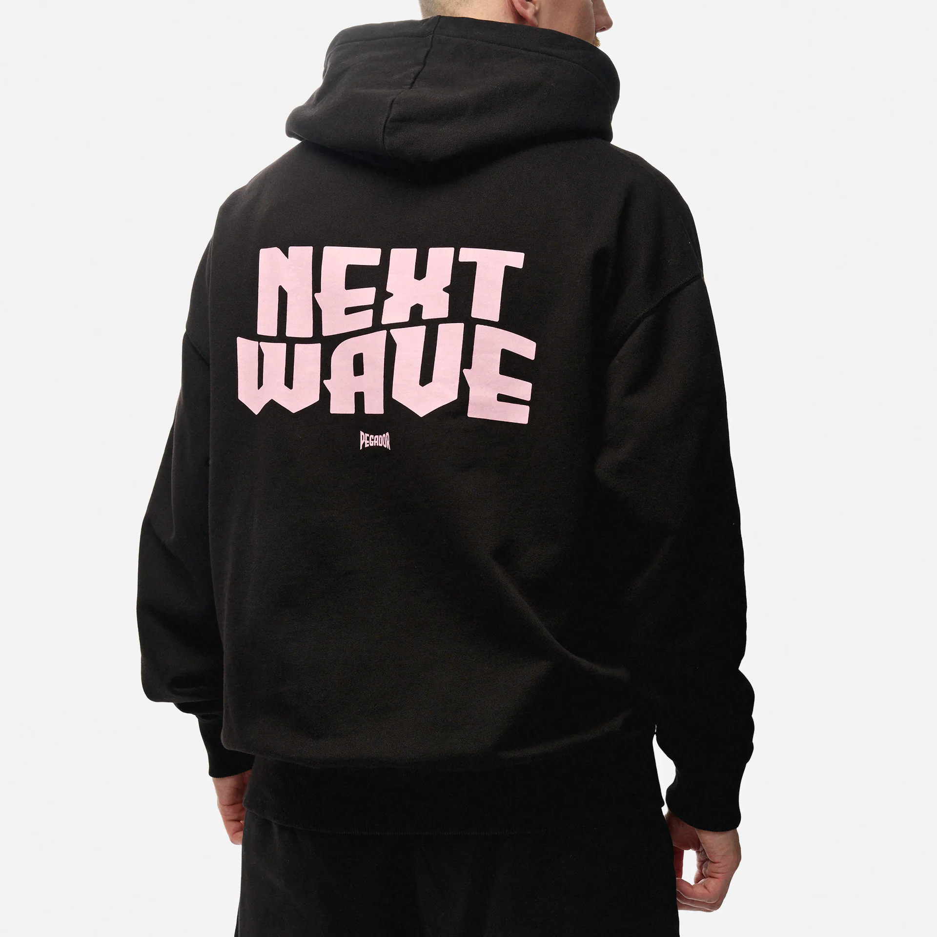 PEGADOR Dacko Oversized Hoodie Washed Black Bubblegum